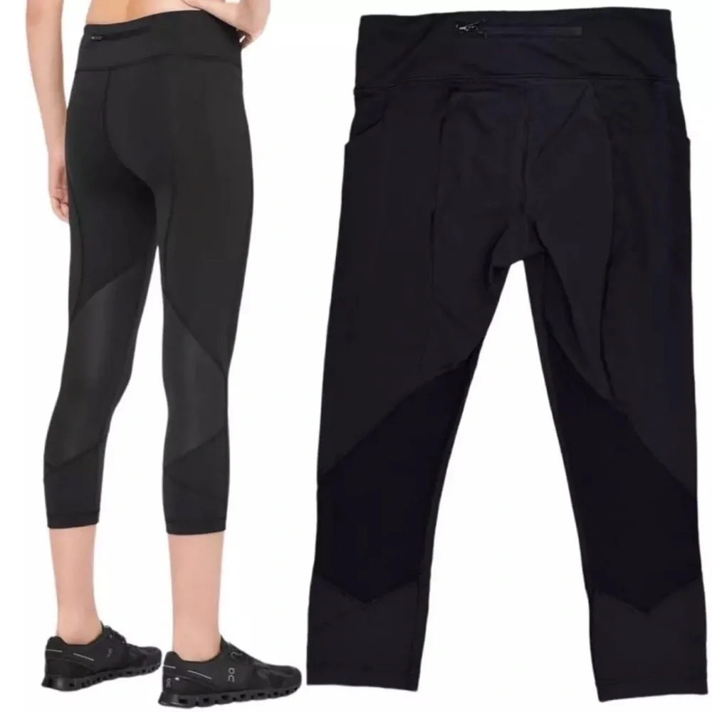Lululemon Pace Rival Crop  Blue Size 4